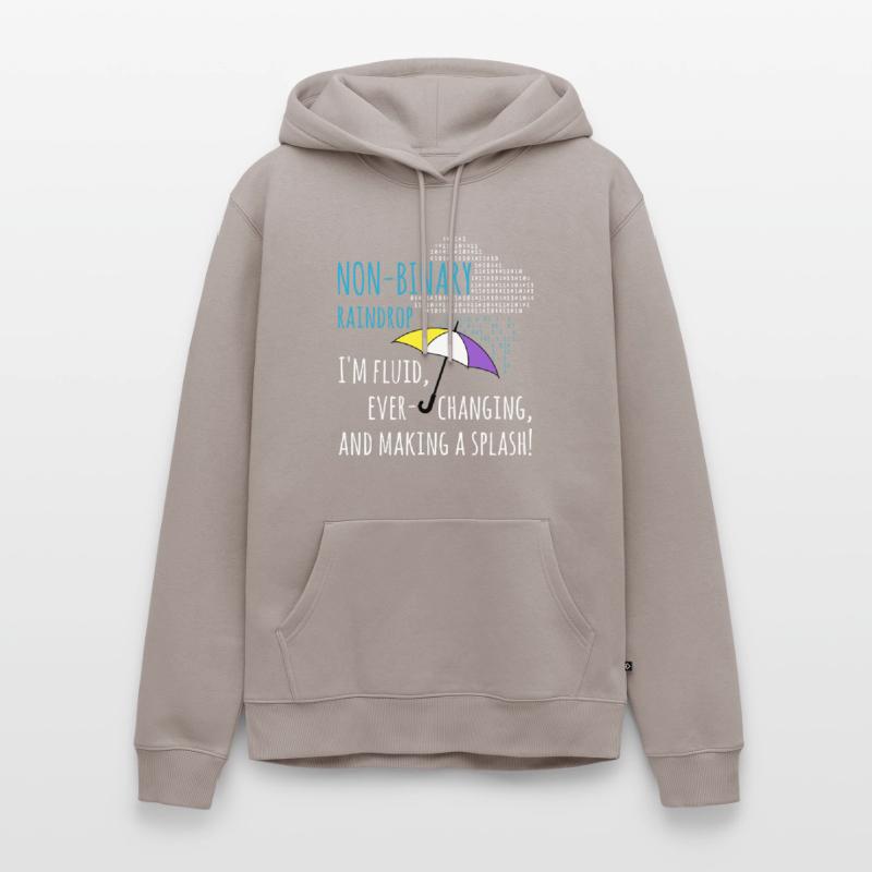 Non-binary raindrops non-binary PRIDE LGBT Men’s Premium Organic Hoodie