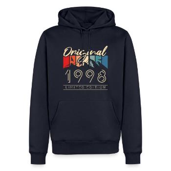 Berge Vintage 1998 Jahrgang 25 Geburtstag Geschenk - Männer Premium Bio Hoodie - Navy - Vorne - Nico (187cm)
