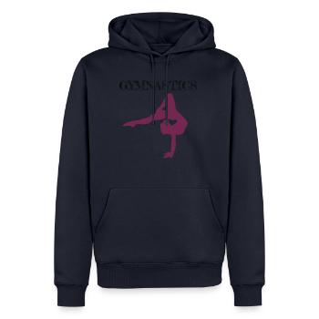 Gymnastique Gymnastique Gymnastique Artistique - Sweat à capuche Premium bio Homme - bleu marine - Devant - Nico (187cm)