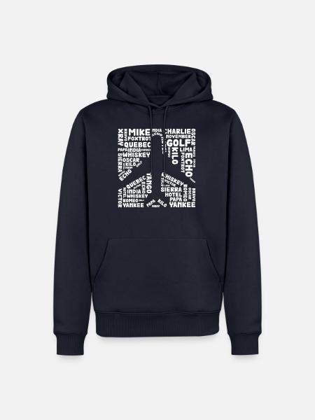 Aviation Airplane Phonetics - Männer Premium Bio Hoodie - Navy