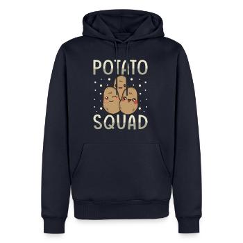 Funny Potato Squad - Männer Premium Bio Hoodie - Navy - Vorne - Nico (187cm)
