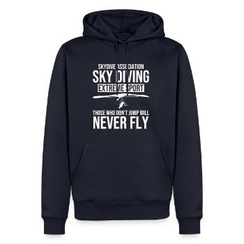 Sky Diving Extreme Sports - Männer Premium Bio Hoodie - Navy - Vorne - Nico (187cm)