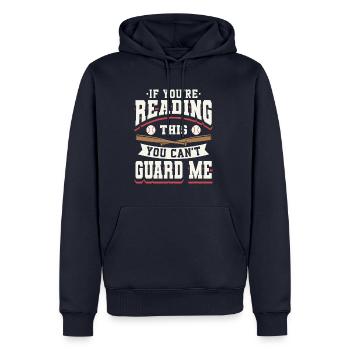 Wenn Sie Dies Lesen, Können Sie Mich Nicht - Männer Premium Bio Hoodie - Navy - Vorne - Nico (187cm)