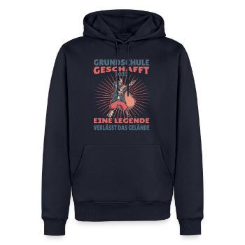 Grundschule Geschafft 2022 Legende Verlässt das - Männer Premium Bio Hoodie - Navy - Vorne - Nico (187cm)