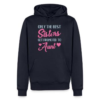 The Best Sis Promoted To Aunt - Männer Premium Bio Hoodie - Navy - Vorne - Nico (187cm)