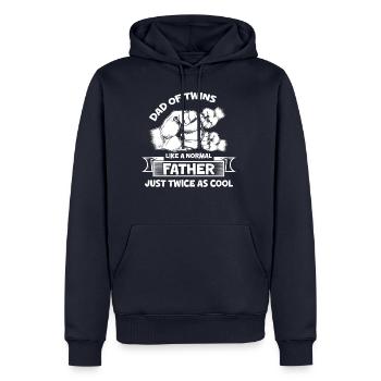 Funny Dad Of Twins - Männer Premium Bio Hoodie - Navy - Vorne - Nico (187cm)