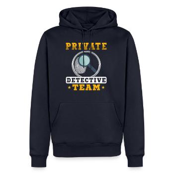 Private Detective Team - Männer Premium Bio Hoodie - Navy - Vorne - Nico (187cm)
