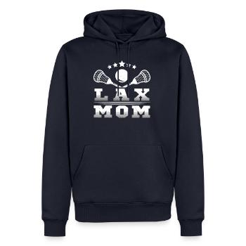 Lax Mom - Männer Premium Bio Hoodie - Navy - Vorne - Nico (187cm)