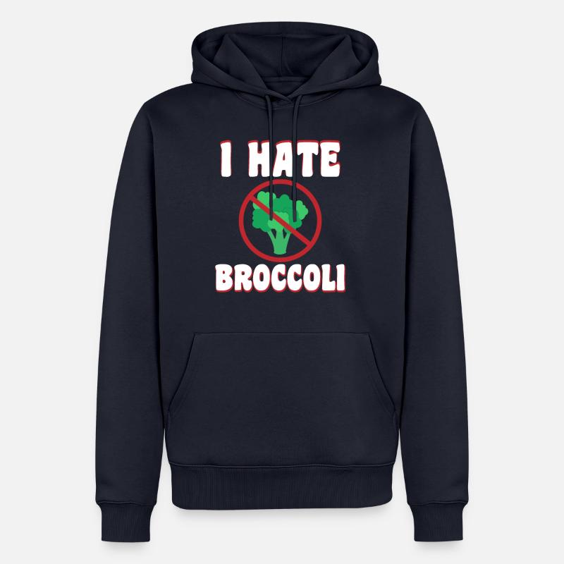 I Hate Broccoli - Männer Premium Bio Hoodie - Navy
