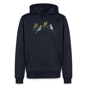 Bienenfresser - Racken - Vögel in Afrika - Männer Premium Bio Hoodie - Navy - Vorne - Nico (187cm)