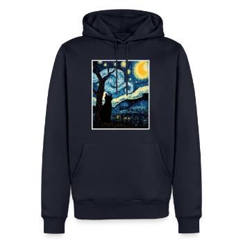 KATZEN PORTRAI - Männer Premium Bio Hoodie - Navy - Vorne - Nico (187cm)