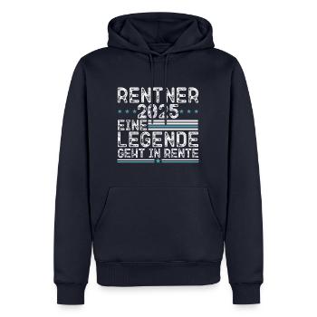 Rentner 2025 Rente Ruhestand 2025 Geschenk - Männer Premium Bio Hoodie - Navy - Vorne - Nico (187cm)