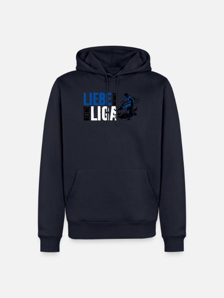 LIEBE KENNT KEINE LIGA - Männer Premium Bio Hoodie - Navy