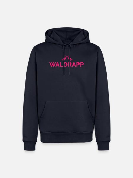 WALDRAPP-Logo pink - Männer Premium Bio Hoodie - Navy