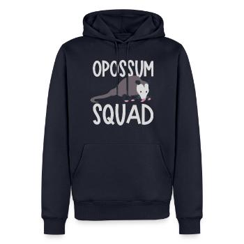 Opossum Squad Cute Possum Ironic Saying Wildlife - Sweat à capuche Premium bio Homme - bleu marine - Devant - Nico (187cm)