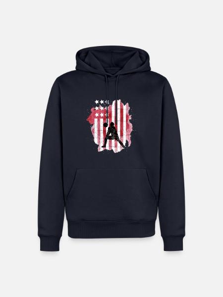 Handball Amerika - Männer Premium Bio Hoodie - Navy