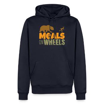 Inlineskates Meals ın Wheels! - Inlineskater Skate - Männer Premium Bio Hoodie - Navy - Vorne - Nico (187cm)