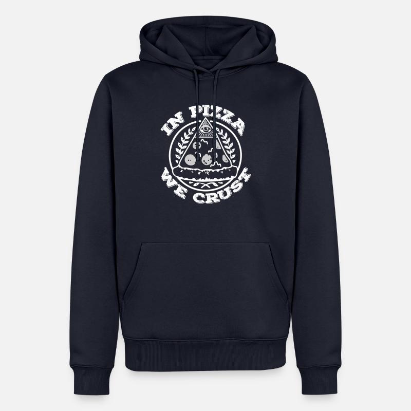 Dans Pizza We Crust - Sweat à capuche Premium bio Homme - bleu marine