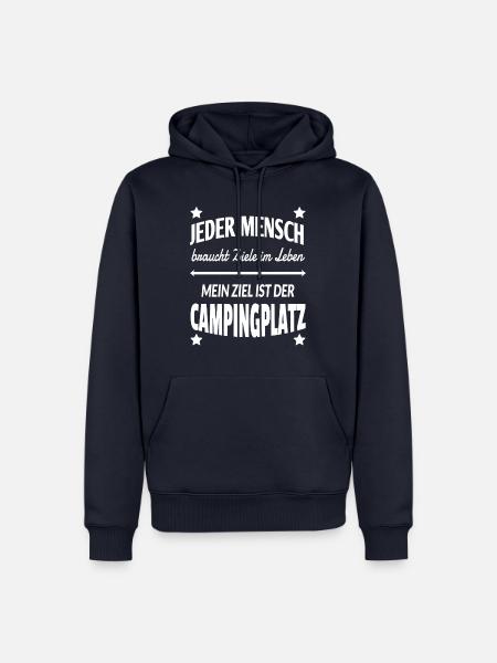 Campingplatz Campen Camping Ziel Leben Geschenk - Männer Premium Bio Hoodie - Navy