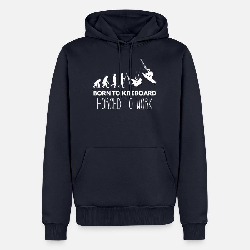 Kitesurf - Kitesurf - Kitesurf - Évolution - Sweat à capuche Premium bio Homme - bleu marine