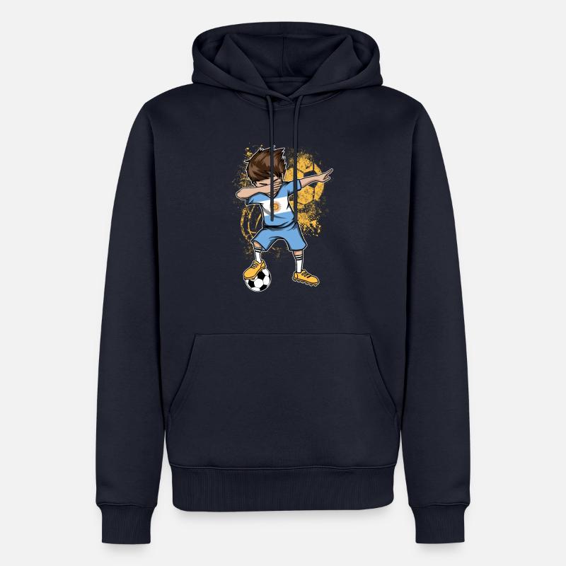 de l'Argentine Coupe du monde - Sweat à capuche Premium bio Homme - bleu marine