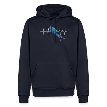 Tauchen - Taucher - Scuba Diving - Herzschlag - Männer Premium Bio Hoodie - Navy - Vorne - Nico (187cm)