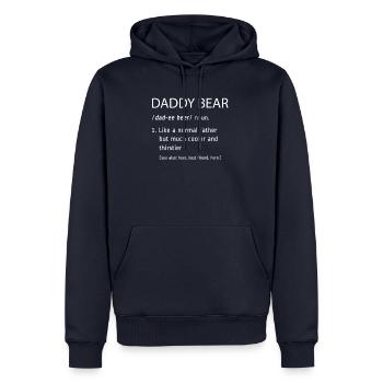 Definition Bär Spaß Vater Geburtstag Geschenk Papa - Männer Premium Bio Hoodie - Navy - Vorne - Nico (187cm)