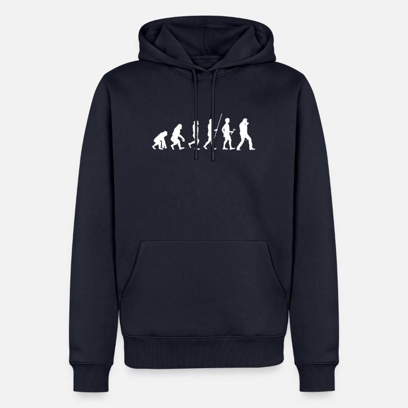 Harmonica - Harmonica Player - Evolution - Men’s Premium Organic Hoodie - navy