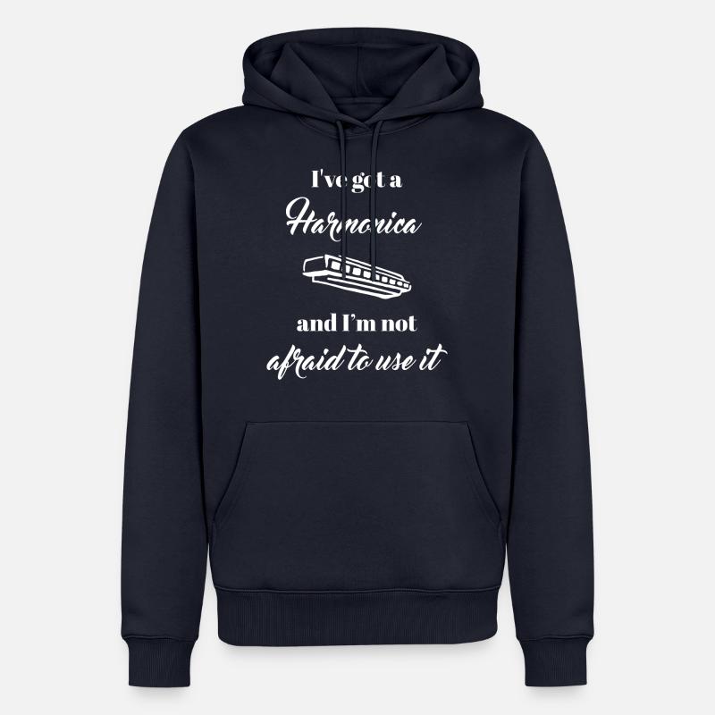 harmonica - harmonica player - harmonica - Men’s Premium Organic Hoodie - navy