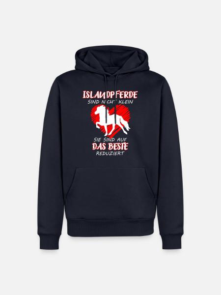 Islandpferde sind nicht klein - Männer Premium Bio Hoodie - Navy