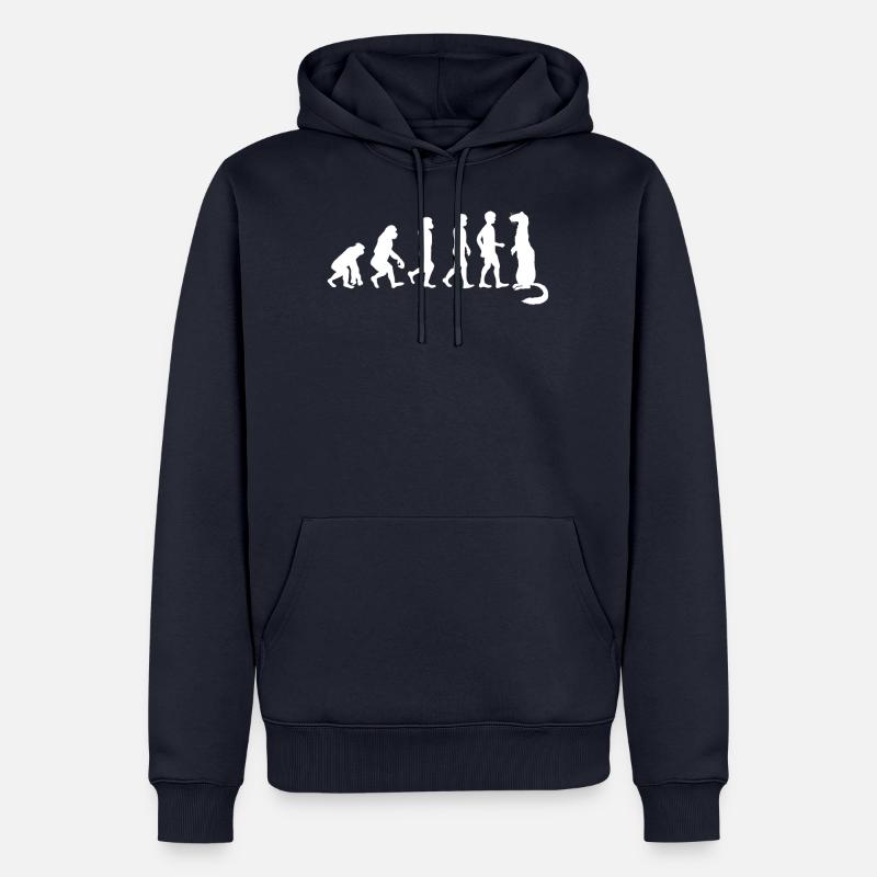 Frettchenfreund - Frettchen - Lustig - Evolution - Männer Premium Bio Hoodie - Navy