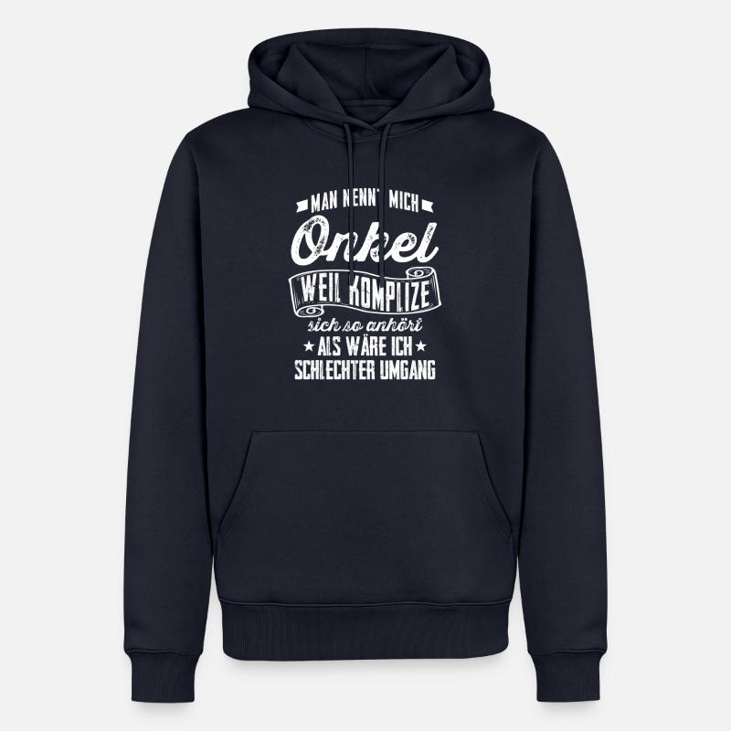 Onkel = Komplize? - Geschenk - Männer Premium Bio Hoodie - Navy