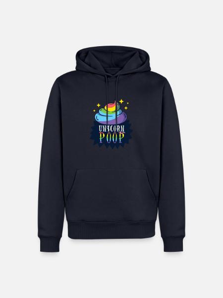 Unicorn Heap - Unicorn Poop - Men’s Premium Organic Hoodie - navy