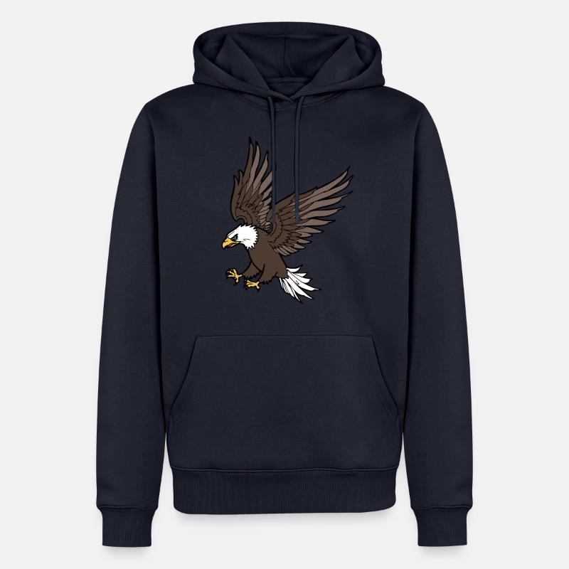 Adler greift an - Männer Premium Bio Hoodie - Navy