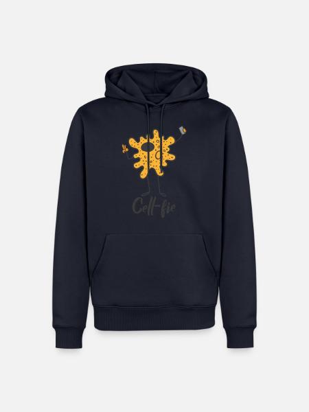 Cell-Fie die Zelle mit Fotoapparat - Männer Premium Bio Hoodie - Navy
