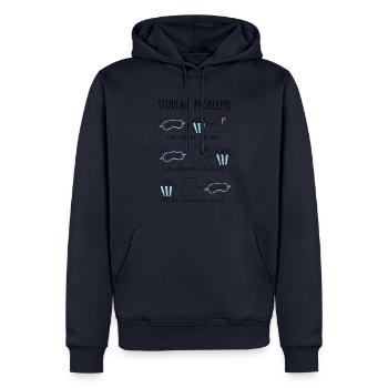 Student Problems - Sheet Music, Leisure, Sleep Shirt - Men’s Premium Organic Hoodie - navy - Front - Nico (187cm)