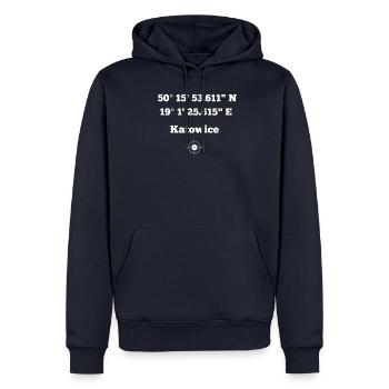 Katowice Polen Geocacher Koordinaten - Geschenk - Männer Premium Bio Hoodie - Navy - Vorne - Nico (187cm)