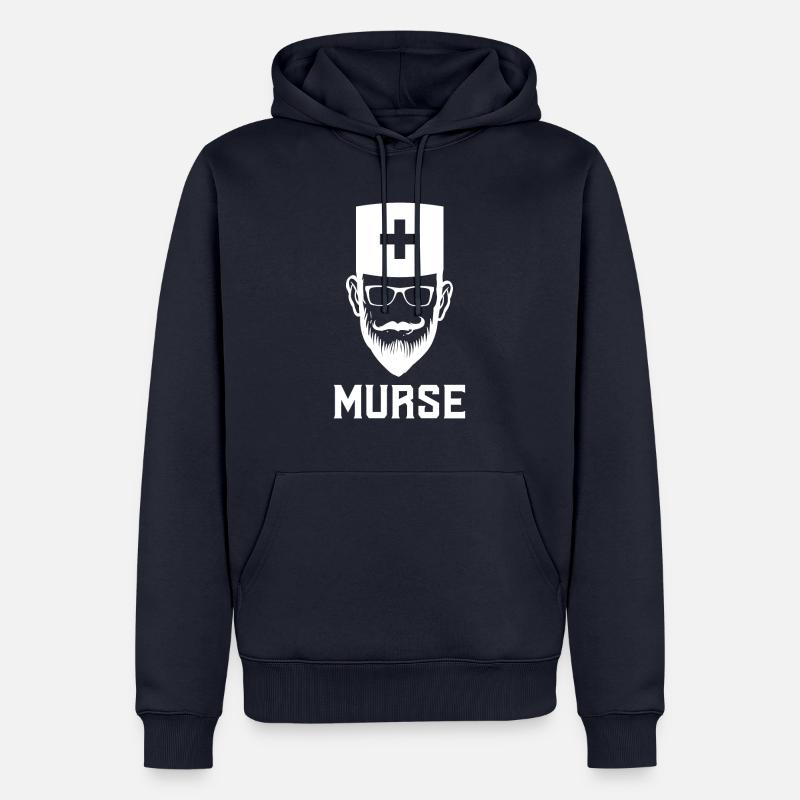 Murse Krankenpfleger männlich MFA Geschenk - Männer Premium Bio Hoodie - Navy