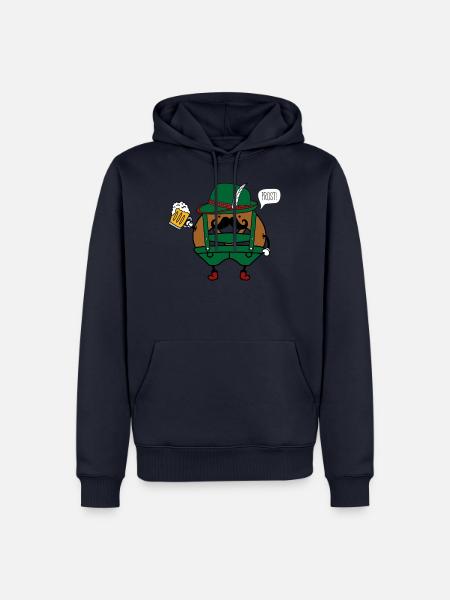 potato in costume Prost - Men’s Premium Organic Hoodie - navy