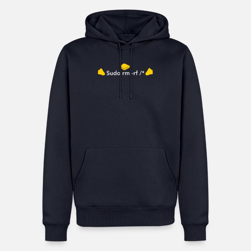 LINUX: Sudo rm - Sweat à capuche Premium bio Homme - bleu marine
