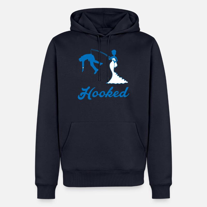 Hooked - Poltern - Männer Premium Bio Hoodie - Navy