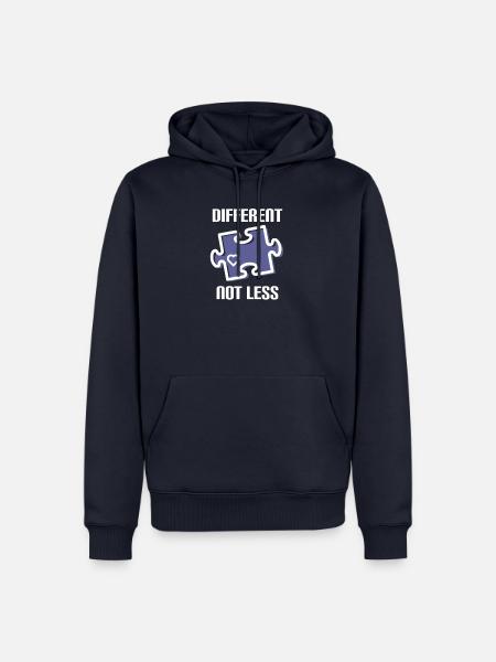 DIFFERENT - NOT LESS! autism - Men’s Premium Organic Hoodie - navy