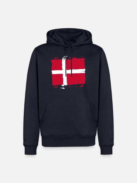Danmark flag - Dänemarkt Flagge - Männer Premium Bio Hoodie - Navy