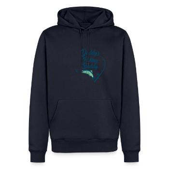 Daddy's Fishing Buddy Kid Angler T-Shirt Gift - Men’s Premium Organic Hoodie - navy - Front - Nico (187cm)