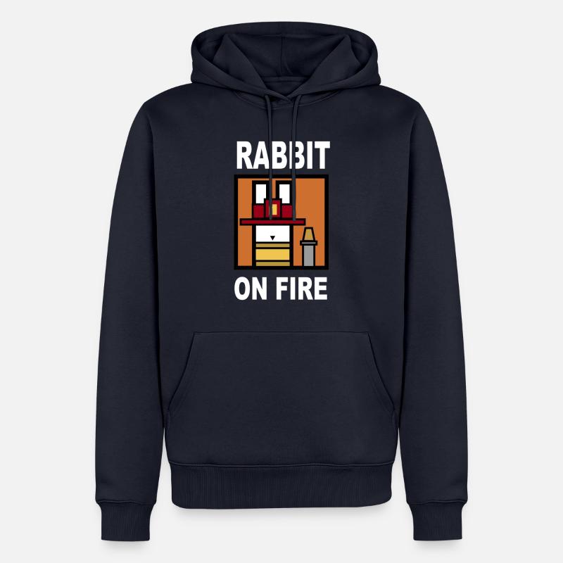 Firefighter Rabbit - Männer Premium Bio Hoodie - Navy