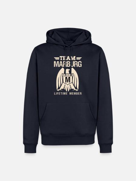 Team Marburg - Männer Premium Bio Hoodie - Navy