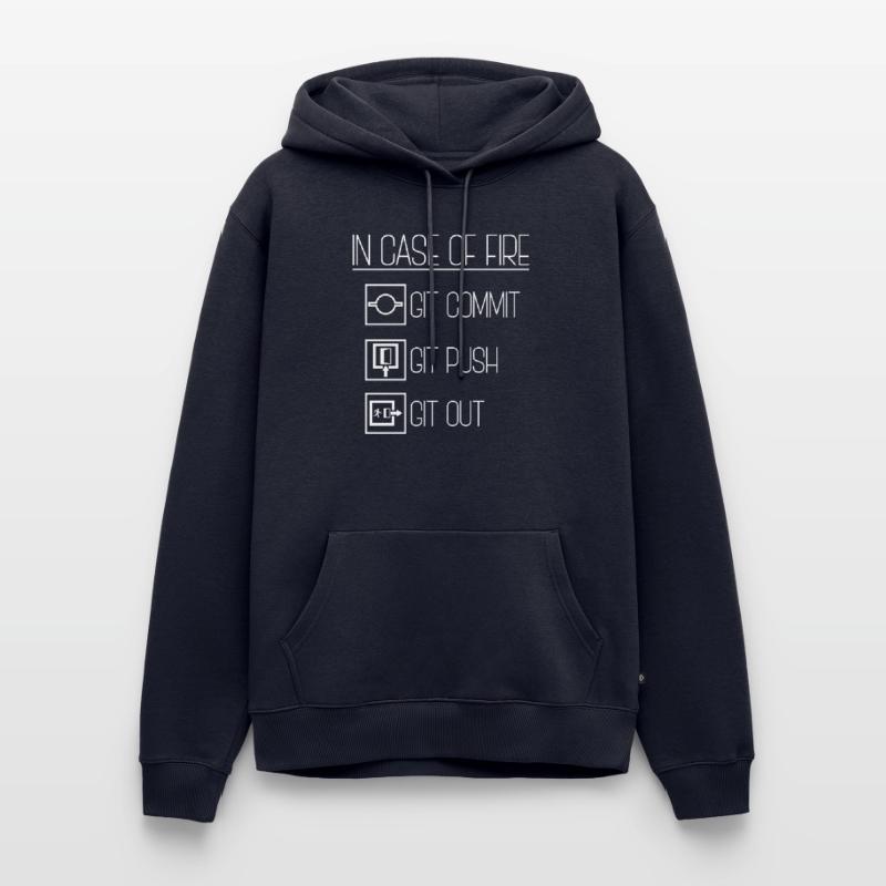 En cas d'incendie Git Commit Coding Programmer Linux Sweat à capuche Premium bio Homme