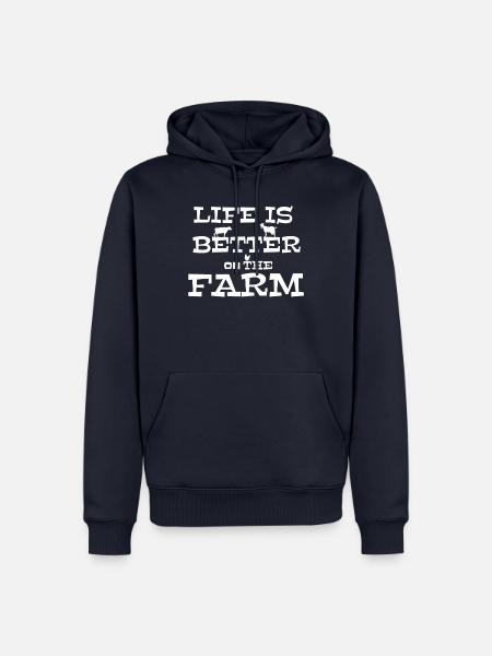 Landwirt - Männer Premium Bio Hoodie - Navy