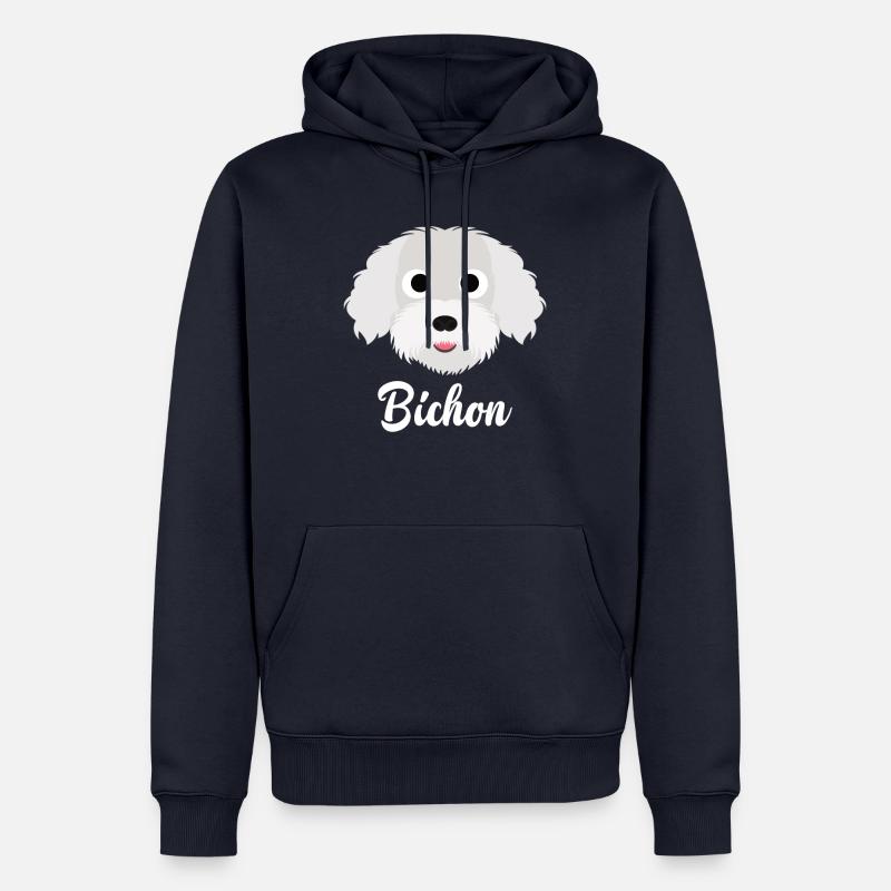 Bichon - Bichon Frise - Männer Premium Bio Hoodie - Navy