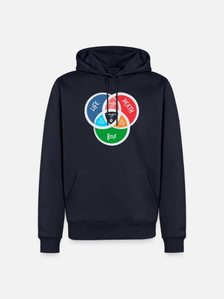 Schrödingers Katze lustiges Big Bang Geschenk - Männer Premium Bio Hoodie - Navy